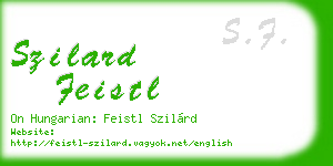 szilard feistl business card